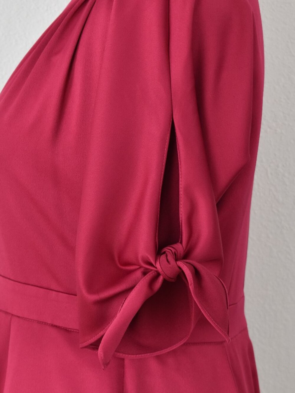 Gal Meets Glam DEBBIE Satin Fit and Flare Dress - 14 - Picture 5 of 11